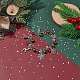 Caja de regalo de navidad y árbol y copo de nieve y pulsera de aleación de renos con perla de vidrio BJEW-TA00097-2