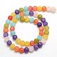 Frosted Synthetic Crackle Quartz Round Beads Strands G-L155-8mm-04-3