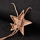 Эмаль звезда длинные регулируемые сплава горный хрусталь Lariat ожерелья NJEW-F194-06RG-4