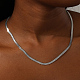 Collar de cadena de espiga de acero inoxidable para mujer. NW8434-2-3