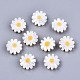Perlas de concha de nácar de concha blanca natural, flor, color de concha, 10x5mm, agujero: 0.8 mm