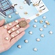 Gorgecraft 200 pz perline da cucire con perle a due fori da cucire su perle e strass con artiglio dorato accessori per abbigliamento con perle semicircolari con retro piatto per abiti artigianali (9.5 mm) SACR-GF0001-03B-4