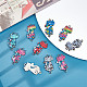 SUNNYCLUE 1 Box 30Pcs 6 Colors Cat Charm Bulk Cats Charms Pet Link Charm Colorful Cute Flower Charm Animal Connector Charms for jewellery Making Charms DIY Necklace Earrings Bracelet Craft Adult Women ENAM-SC0003-07-4