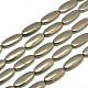 Oval Natural Pyrite Beads Strands G-I125-111-1
