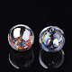 Handmade Blown Glass Globe Beads X-DH017J-1-25mm-AB-2