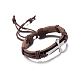 Unisex pulseras de cordón de cuero de moda BJEW-BB15556-A-4