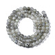 Chapelets de perles rondes en labradorite naturelle G-S158-4mm-2
