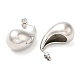 Rack Plating Brass Twist Teardrop Stud Earrings for Women EJEW-K247-02P-2