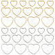 SUNNYCLUE 1 Box 60Pcs 3 Size Heart Connector Charms 304 Stainless Steel Love Charm Open Bezels Frame Romantic Link Charm for Jewelry Making Charms DIY Earrings Craft Mother's Day Valentines Day Gift STAS-SC0004-53-1