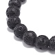 Natural Lava Rock & Synthetic Hematite Beaded Stretch Bracelet BJEW-JB08689-02-6