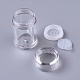 プラスチックルースパウダーボトル  プラスチックふるい付き  空の瓶  コラム  透明  4.8x2.7cm  容量：10ml（0.33液量オンス） X-MRMJ-WH0056-72-2