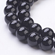 Synthetic Black Stone Beads Strands X-G-H1628-8mm-1-3