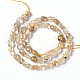 Chapelets de perles en quartz rutiles d'or naturel G-L493-15-3