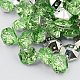 2-Hoyo botones de octágono de acrílico Diamante de imitación de Taiwán BUTT-F016-10mm-34-1