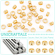 Unicraftale 40pcs 304 perles rainurées en acier inoxydable STAS-UN0053-22-5