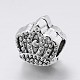 Alloy Crown Large Hole European Beads MPDL-M040-12AS-2