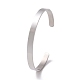 304 Stainless Steel Open Cuff Bangle BJEW-G653-01P-04-3