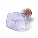 Hexagone maison de poupée miniature verre bouteilles de liège ornement AJEW-F058-01F-3
