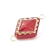 Transparent Acrylic Golden Metal Enlaced Connector Charms PALLOY-JF02098-3