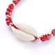 Verstellbare geflochtene Perlenarmbänder aus Nylonfaden BJEW-JB05211-4
