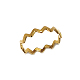 Ионное покрытие (ip) 201 волнистое кольцо из нержавеющей стали для женщин RJEW-G266-42G-2