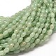 Barril aventurina hebras naturales perlas verdes G-P073-02-1
