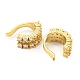 Rack Plating Brass Cubic Zirconia Cuff Earrings for Women EJEW-K245-44G-2