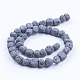 Electroplate Natural Lava Rock Beads Strands G-I195-01-G-2