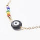 Bracelets de perles au chalumeau mauvais œil BJEW-JB06159-02-2