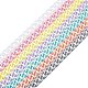 Ph pandahall 7 fili acrilico catena di collegamento arcobaleno colorato catena del sacchetto 1m/39.3