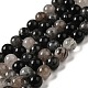 Chapelets de perles en quartz rutile noir naturel G-R447-10mm-03-01-1