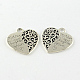 Heart with Words Tibetan Style Alloy Pendants TIBEP-S295-43AS-RS-1