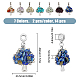 SUPERFINDINGS 24Pcs 12 Style Natural & Synthetic Gemstone Chip European Dangle Charms Sets PALLOY-FH0001-83-3