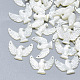 Breloque de coquille de nacre blanche naturelle, aigle sculpté, couleur de coquillage, 14.5x18x2.5mm, Trou: 0.8mm