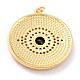 Real 18K Gold Plated Brass Micro Pave Cubic Zirconia Pendants ZIRC-L100-084G-03-3