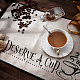 Sottobicchieri in cotone e lino tema caffè AJEW-WH0201-014-6