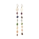 Boucles d'oreilles en perles de pépites de pierres précieuses naturelles EJEW-JE04667-3
