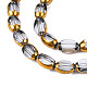 Chapelets de perles en verre électroplaqué EGLA-N008-015H-3