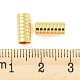 201ステンレス鋼チューブビーズ  溝付き柱  ゴールドカラー  10x4.5mm  穴：3.6mm STAS-Z049-06G-3