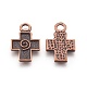 Style tibétain croix grecque supports pendentifs émail RLF1140Y-2