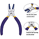 BENECREAT Double Nylon Jaw Flat Nose Pliers Mini Steel Wire Forming Pliers for Jewellery Craft Making Hobby Projects PT-BC0002-18-4