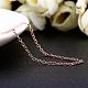 Real Rose Gold Plated Tin Alloy Cable Chain Necklace Making NJEW-BB10198-18-4