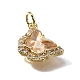 Латунные микро проложить кубического циркония подвески KK-Q043-03G-03-3