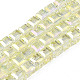 Electroplate Transparent Glass Beads Strands EGLA-N002-28-C03-1