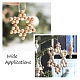 Elecrelive 2шт 2 стиля рождественские темы деревянные подвесные украшения HJEW-EL0001-01A-5