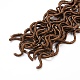 カーリーフェイクlocsかぎ針編みの髪  合成編組ヘアエクステンション  耐熱高温繊維  長い＆縮毛  明るい茶色  20インチ（50.8cm） OHAR-G005-24B-2