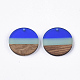 Pendentifs bicolores en résine transparente et bois de noyer RESI-S358-78-A02-2