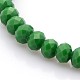 Opaque Solid Color Crystal Glass Rondelle Beads Stretch Bracelets BJEW-F075-07-2