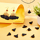 Sunnyclue 1 boîte de 100 mini pompons en coton noir - Petits pompons courts en fil de coton - Pompons mala artisanaux pour boucles d'oreilles FIND-SC0003-23-5