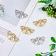 Dicosmetico 2 colore fascino falena cava filigrana farfalla ciondolo gioielli orecchino collana accessorio STAS-DC0013-95-4